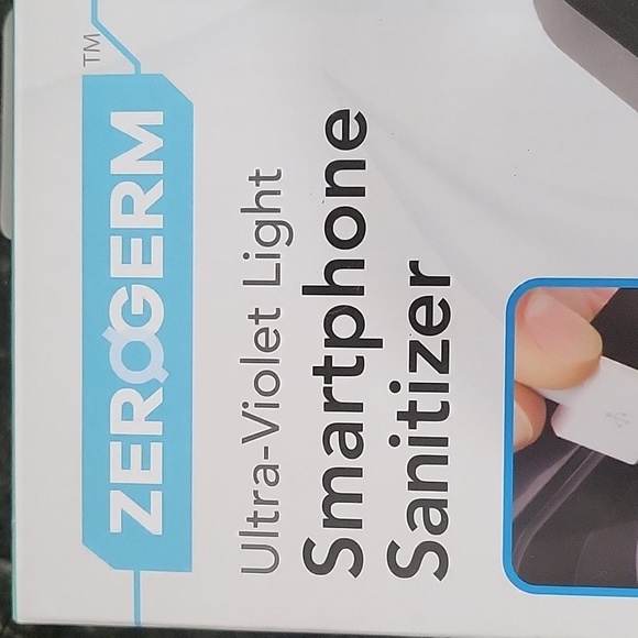 NIB New Zerogerm UltraViolet Light Smartphone Cleaner Built-in USB Charger - Picture 2 of 11